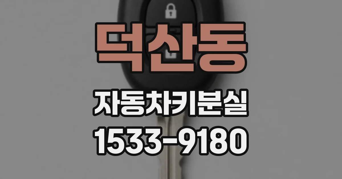 덕산동 자동차키분실
