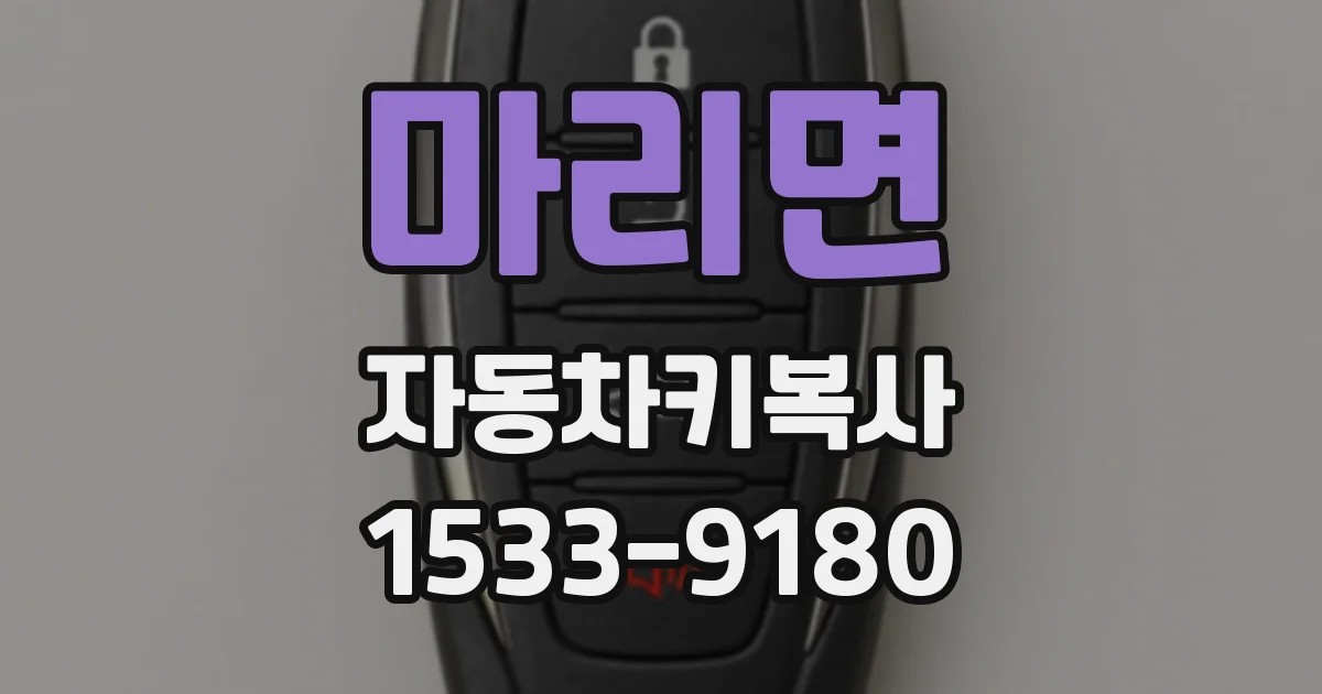 마리면 자동차키복사