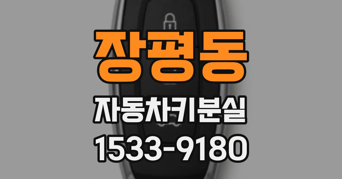 장평동 자동차키분실