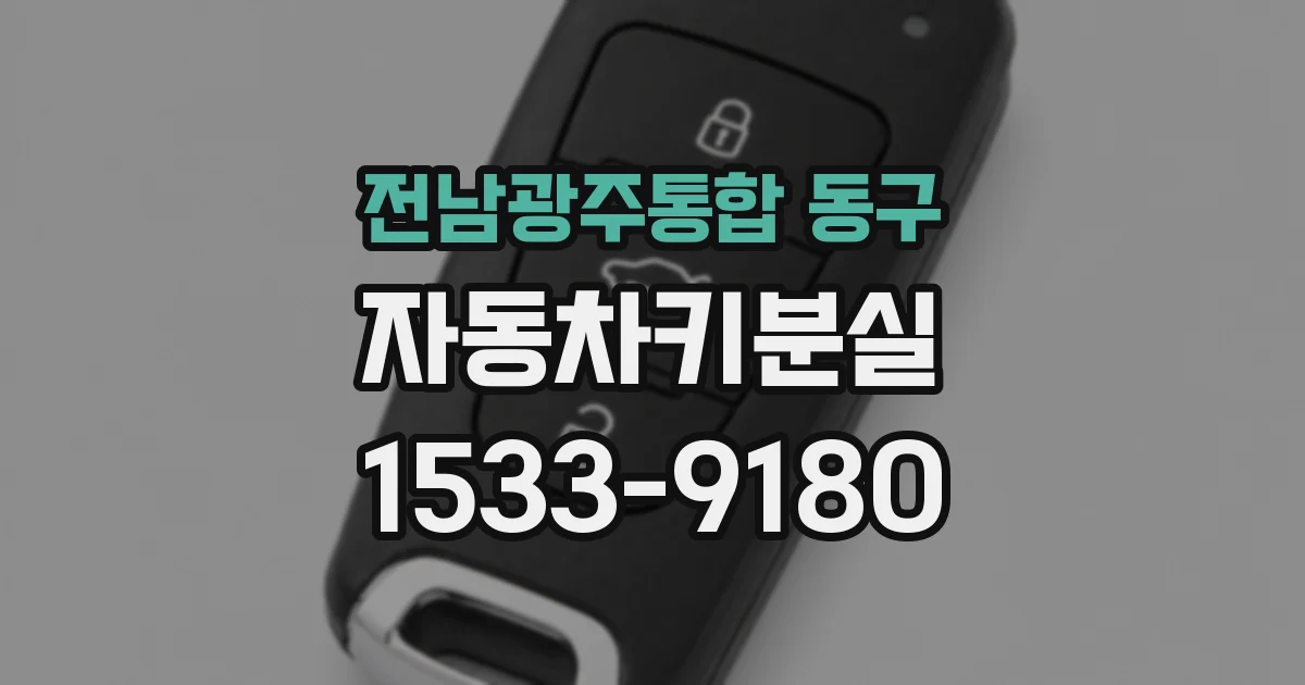 전남광주통합 동구 자동차키분실