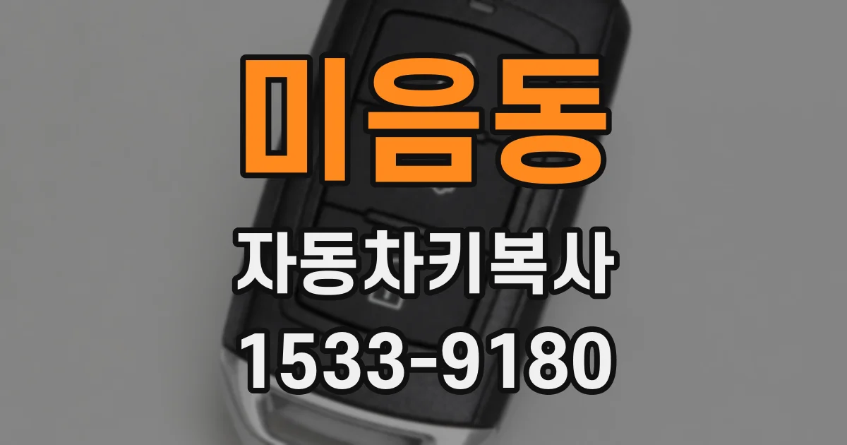 미음동 자동차키복사