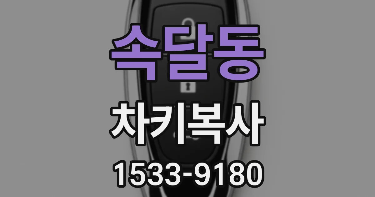 속달동 차키복사