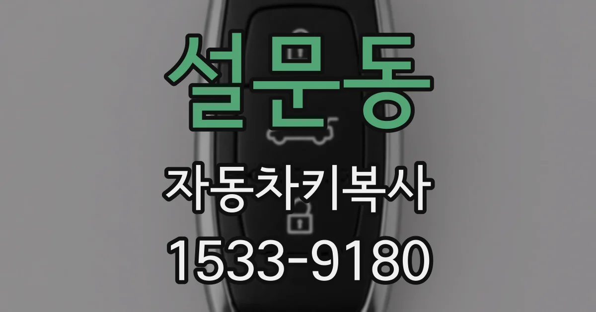 설문동 자동차키복사
