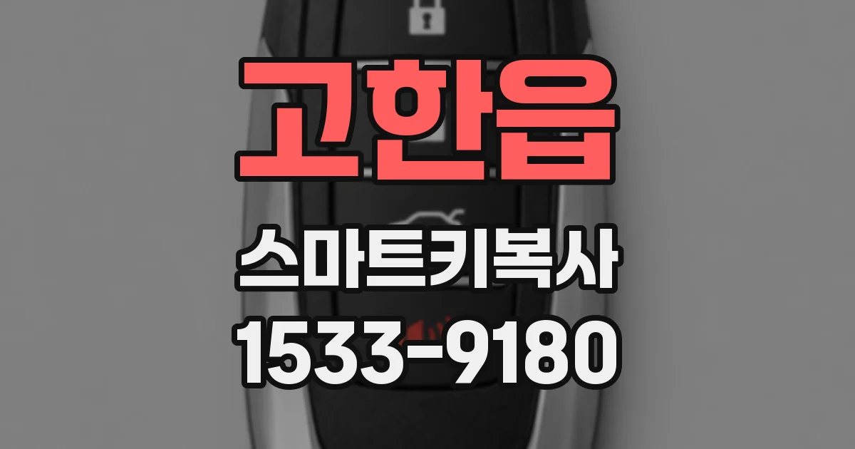 고한읍 스마트키복사