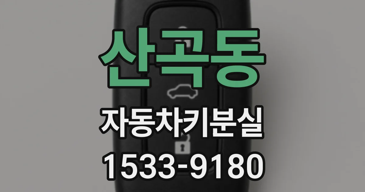산곡동 자동차키분실
