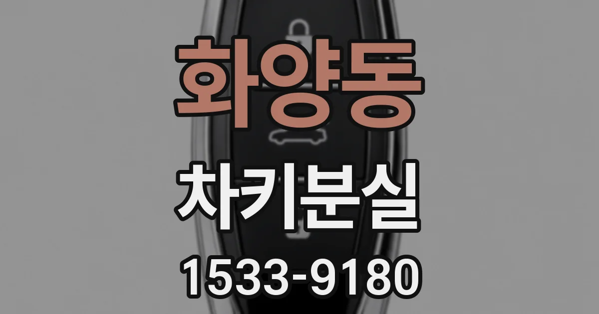 화양동 차키분실