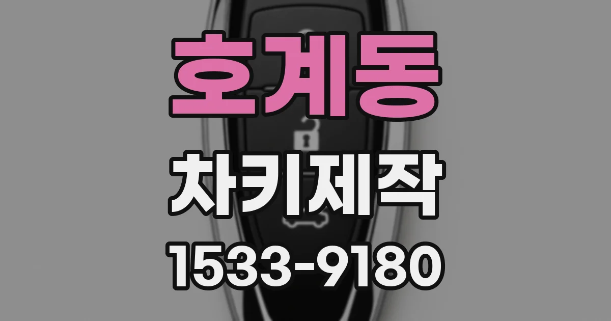 호계동 차키제작