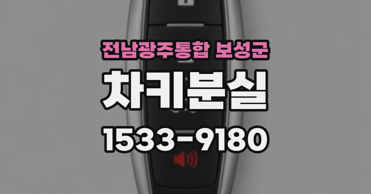 전남광주통합 보성군 차키분실