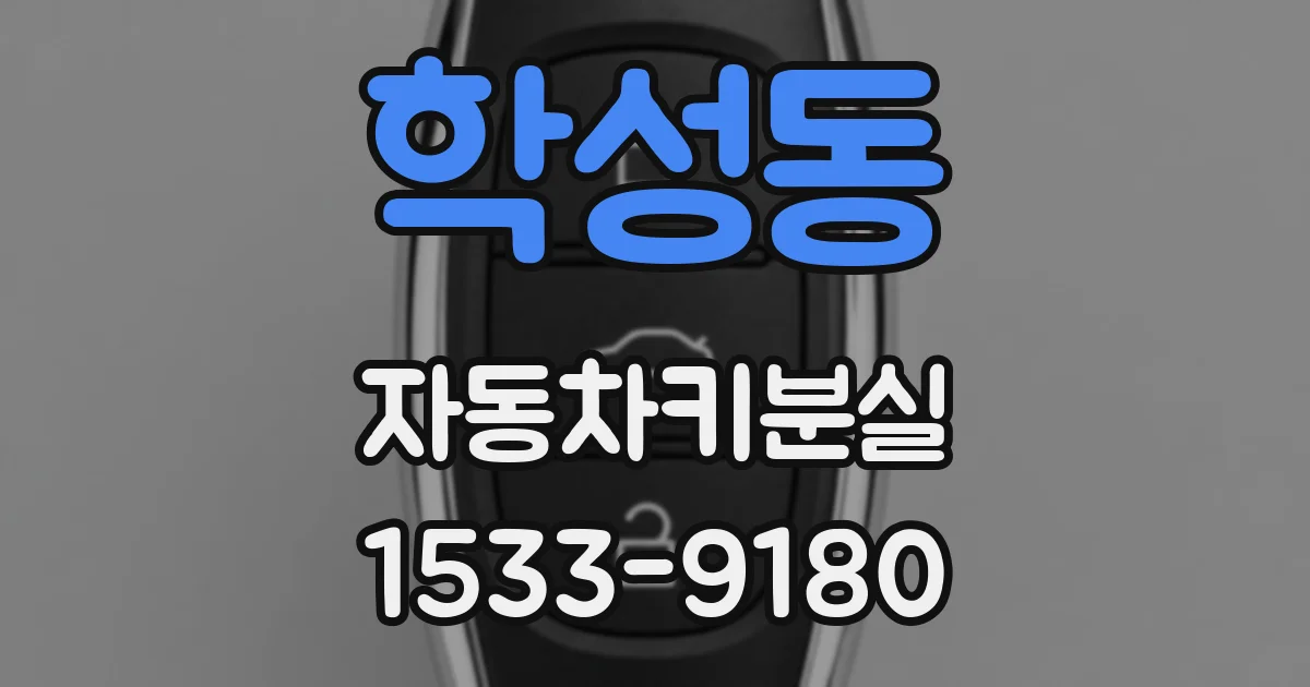 학성동 자동차키분실