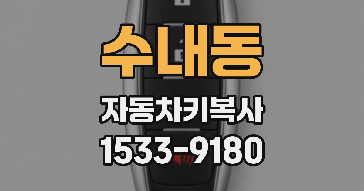 수내동 자동차키복사