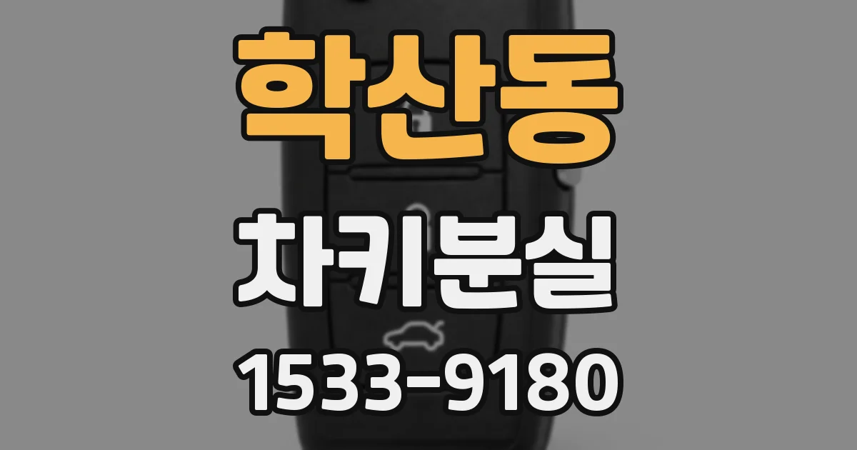 학산동 차키분실