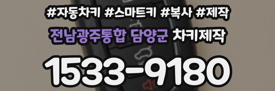 전남광주통합 담양군 차키제작
