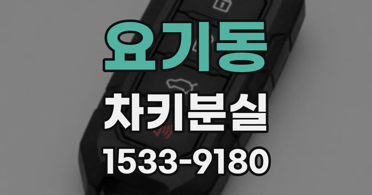 요기동 차키분실