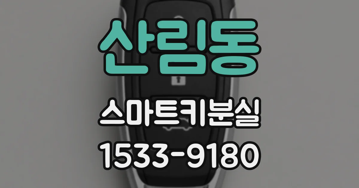 산림동 스마트키분실