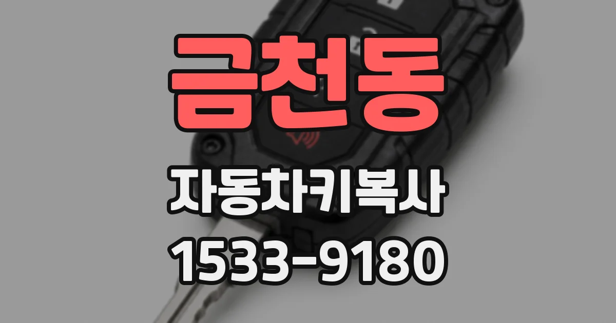 금천동 자동차키복사
