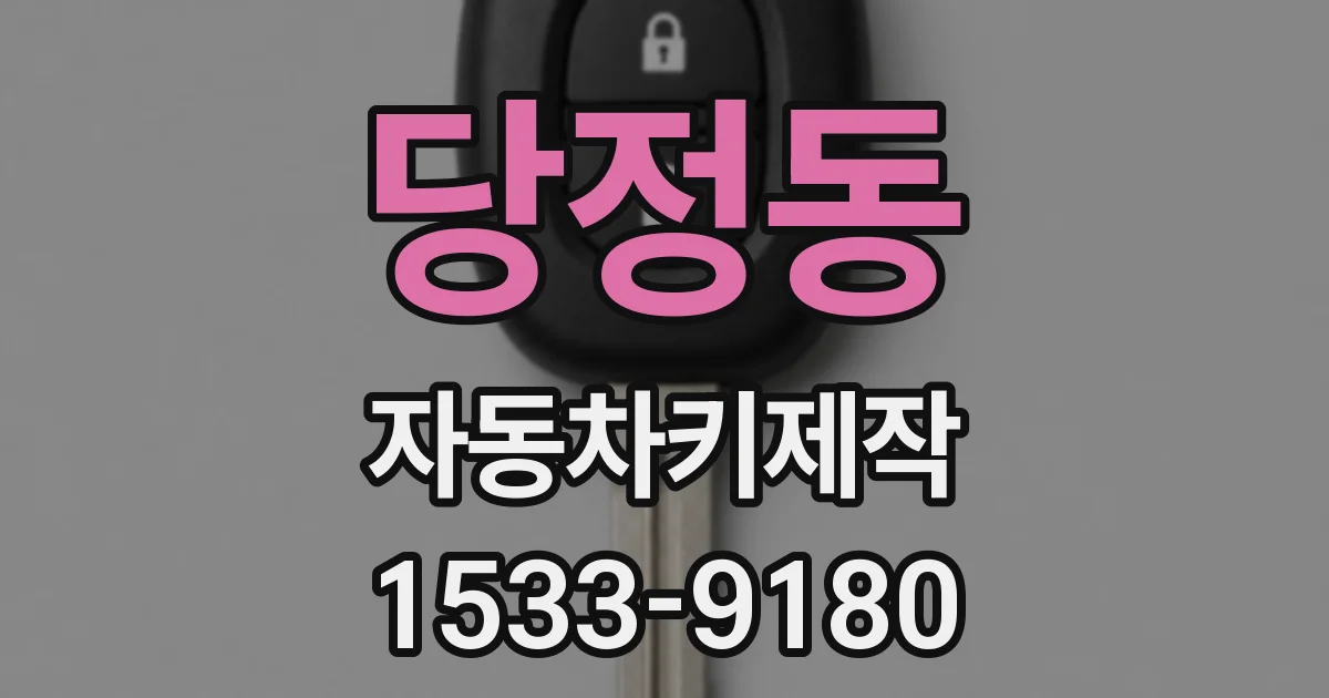 당정동 자동차키제작
