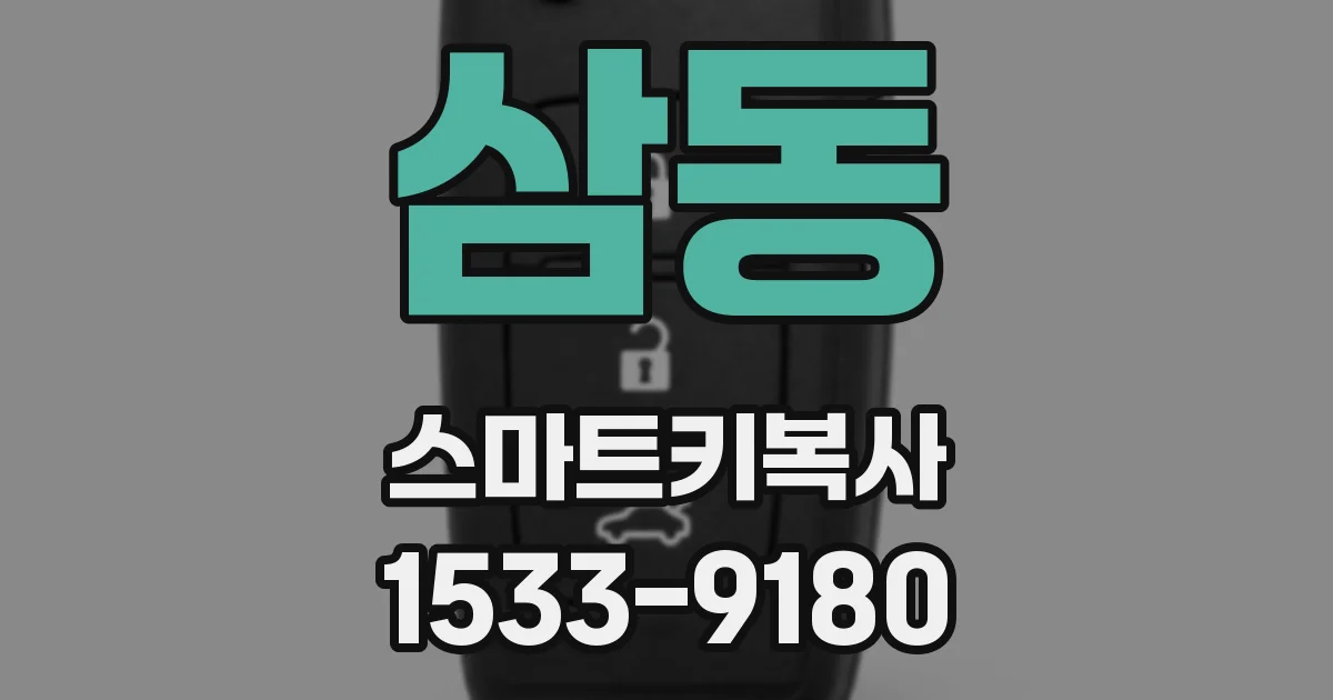 삼동 스마트키복사