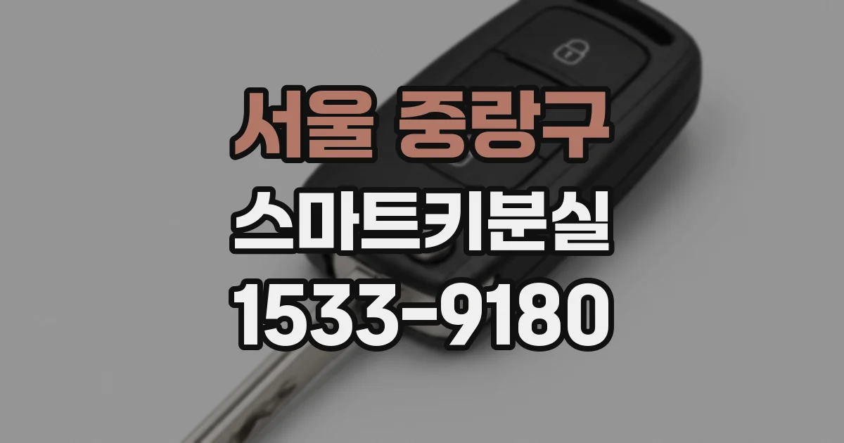 서울 중랑구 스마트키분실