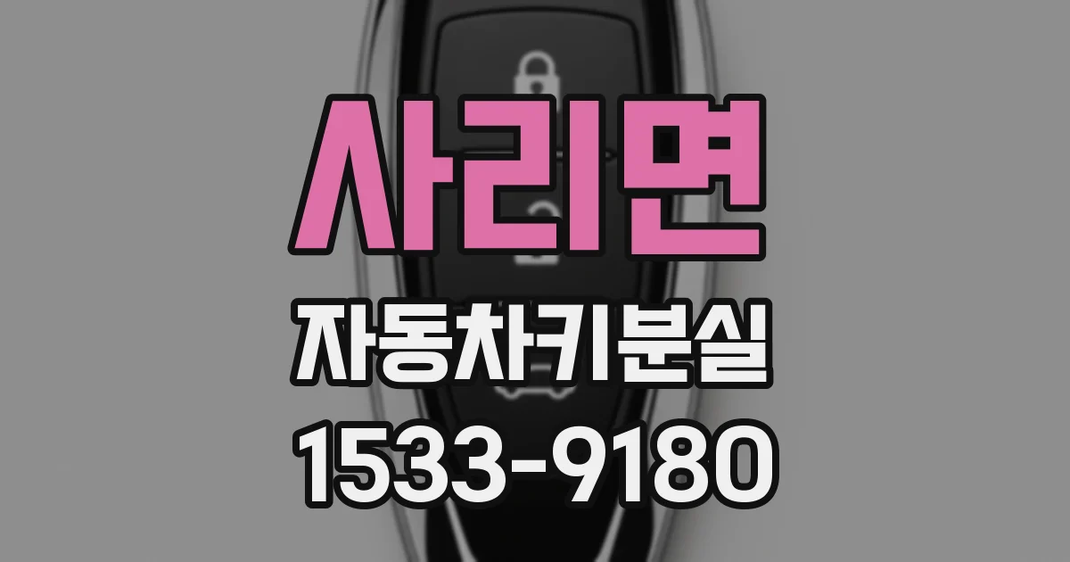 사리면 자동차키분실
