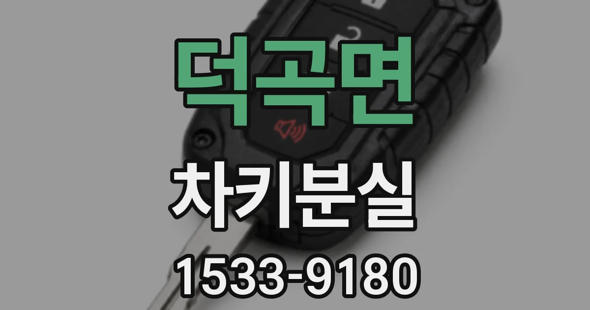덕곡면 차키분실