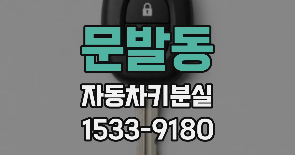 문발동 자동차키분실