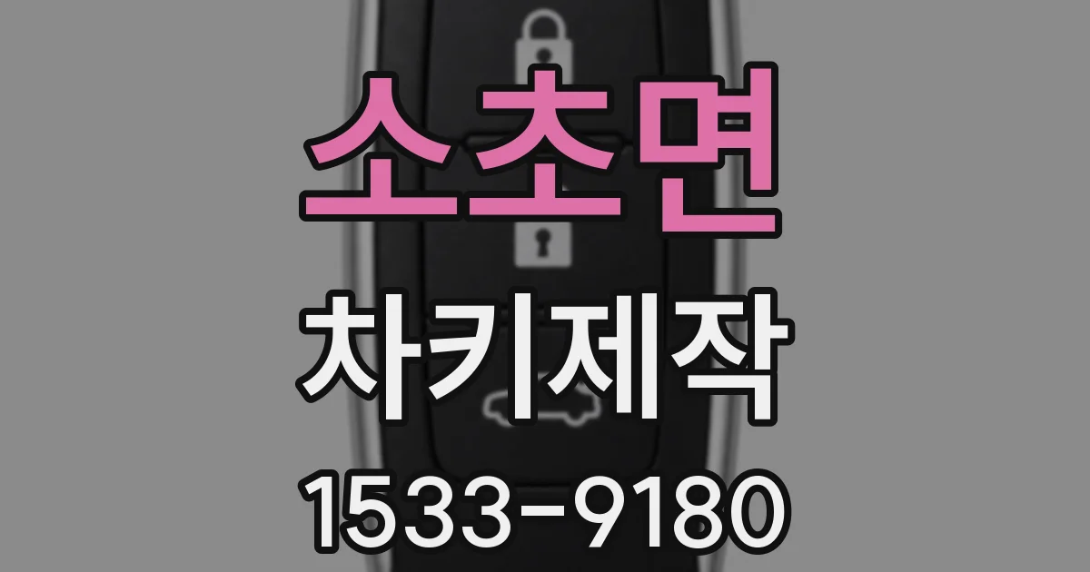 소초면 차키제작
