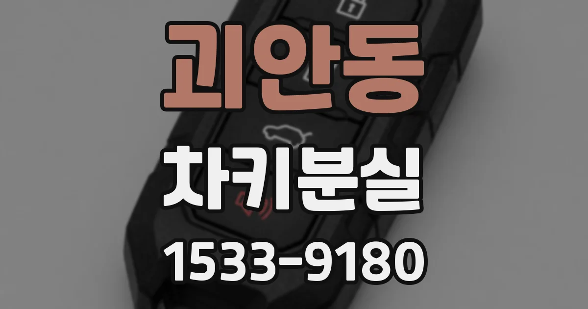괴안동 차키분실