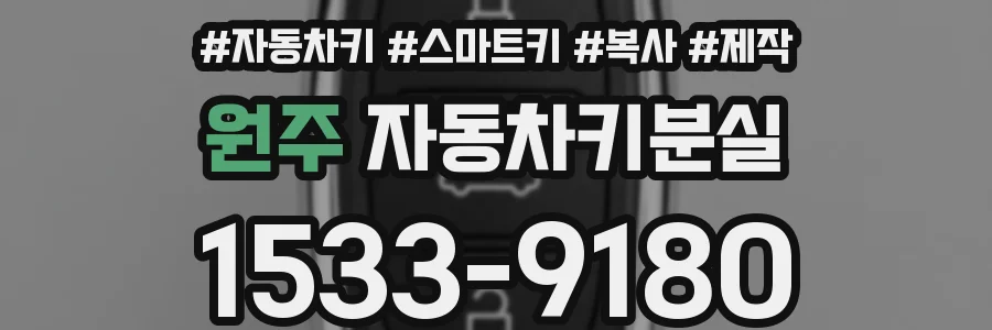원주 자동차키분실
