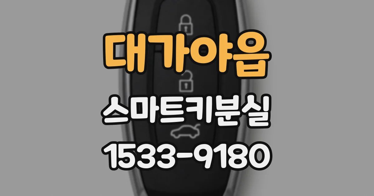 대가야읍 스마트키분실
