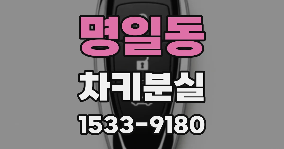 명일동 차키분실