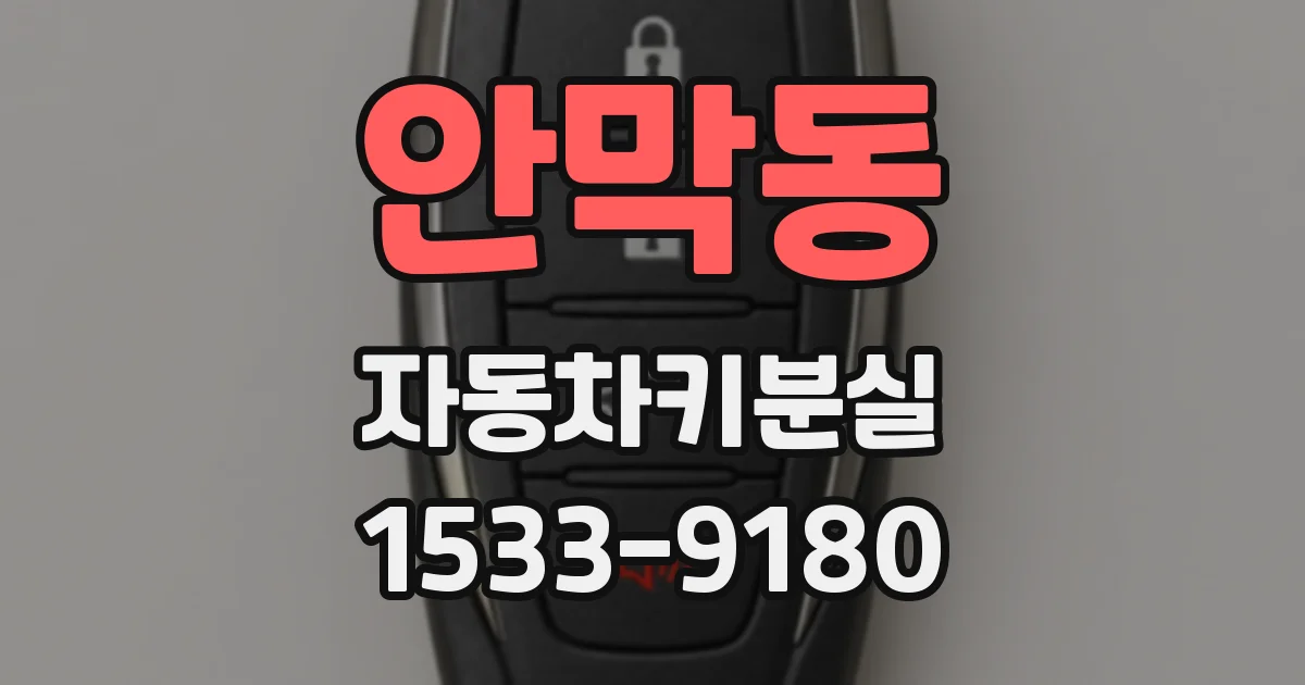 안막동 자동차키분실