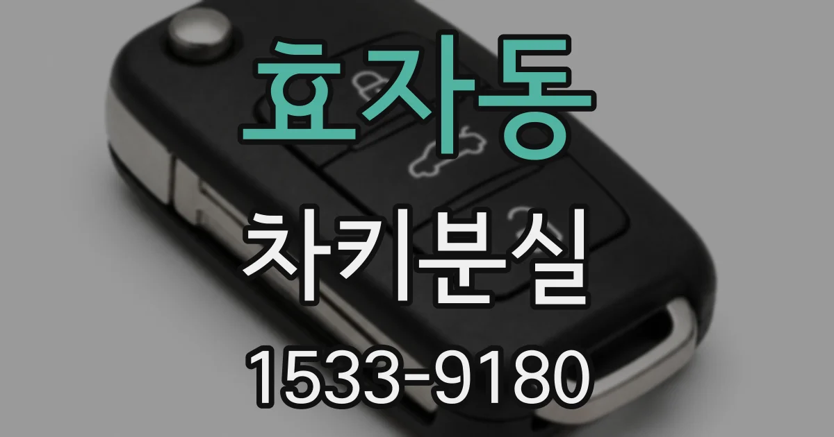 효자동 차키분실