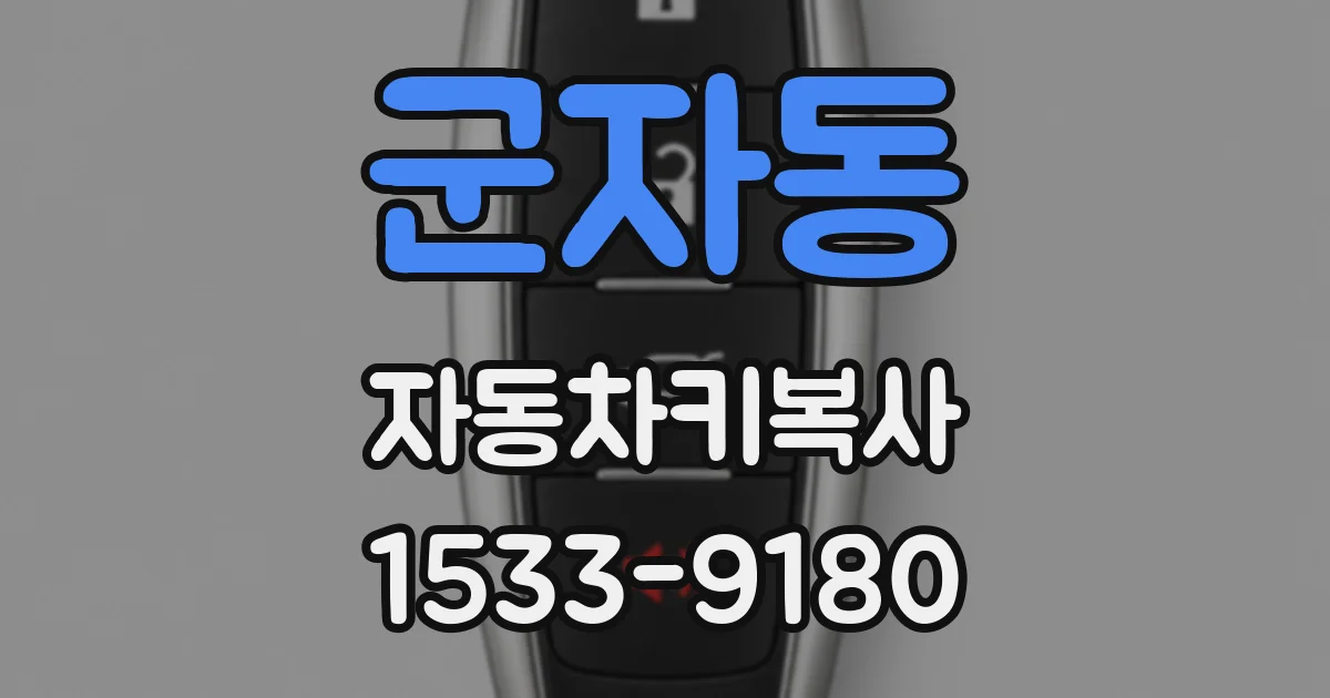 군자동 자동차키복사