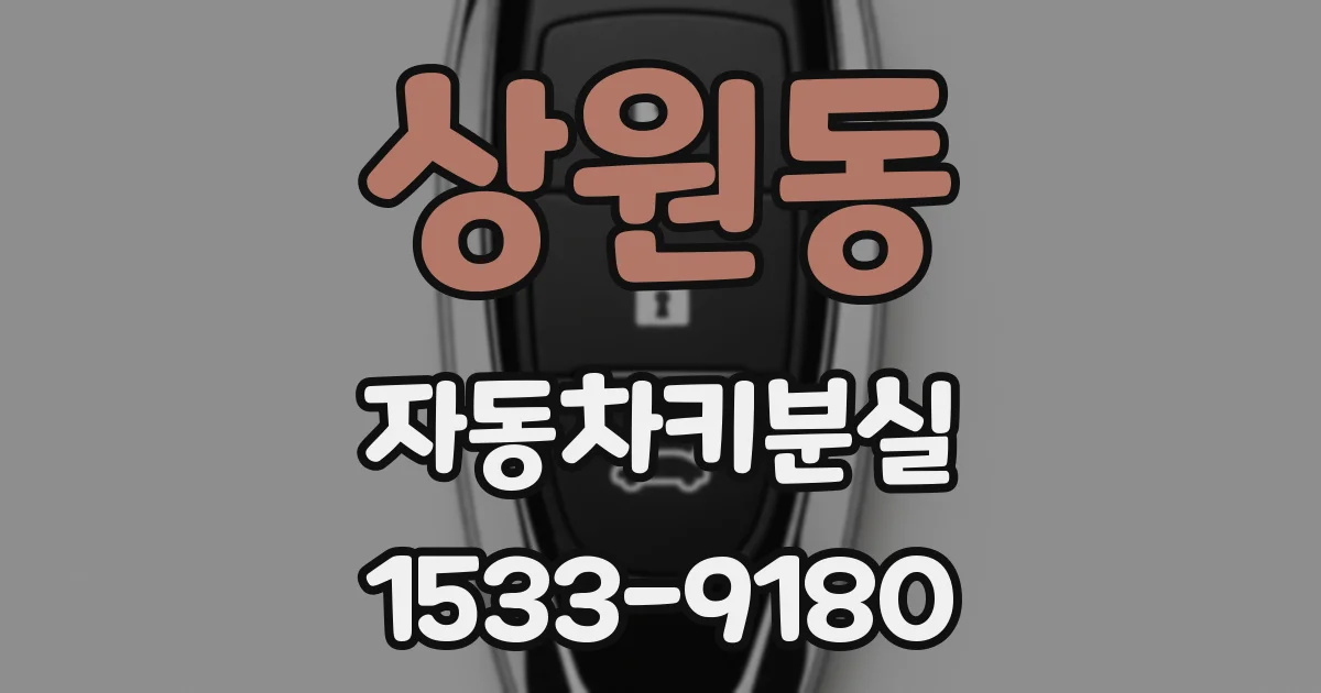 상원동 자동차키분실