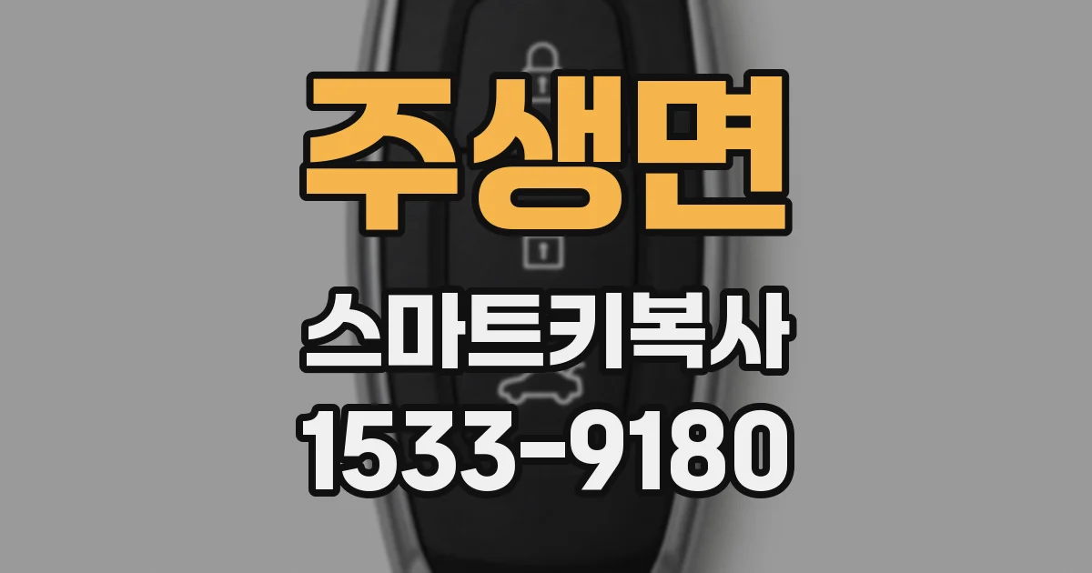 주생면 스마트키복사