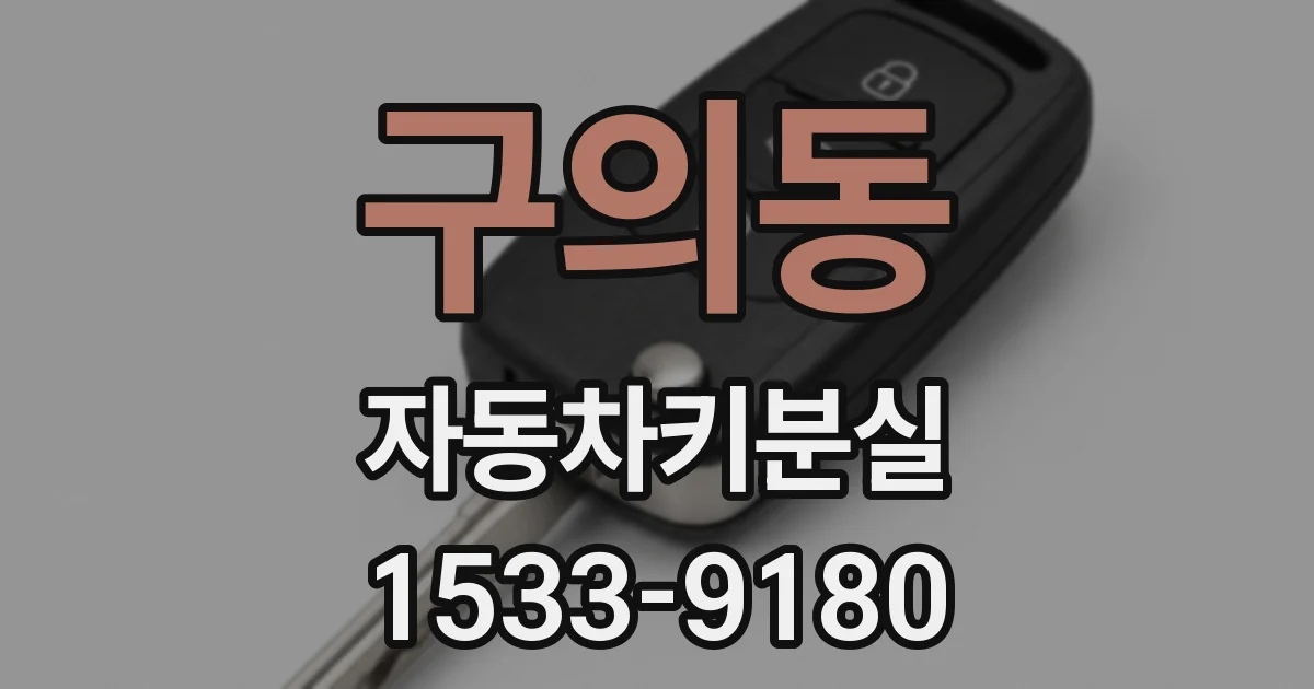 구의동 자동차키분실