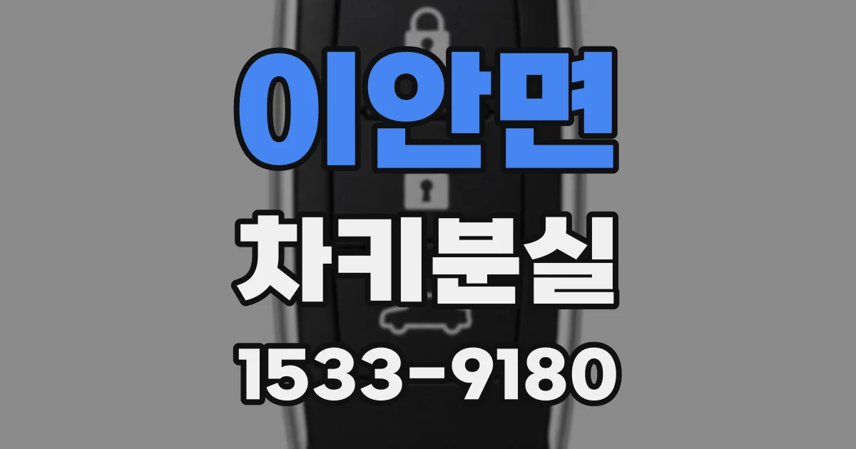 이안면 차키분실