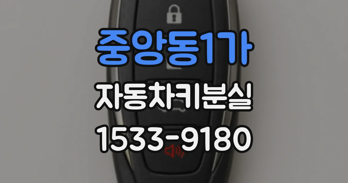 중앙동1가 자동차키분실