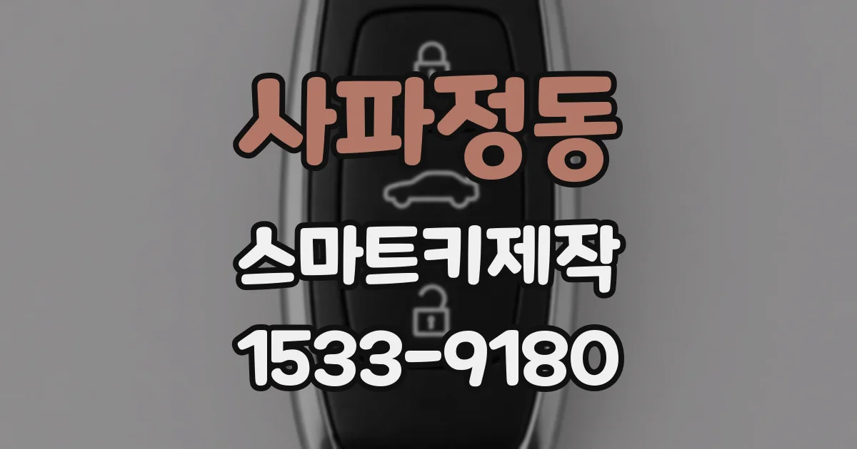 사파정동 스마트키제작