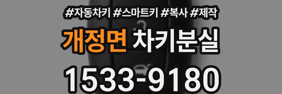 개정면 차키분실