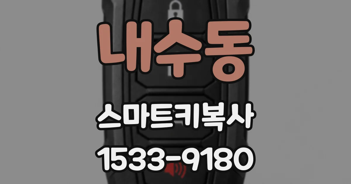 내수동 스마트키복사