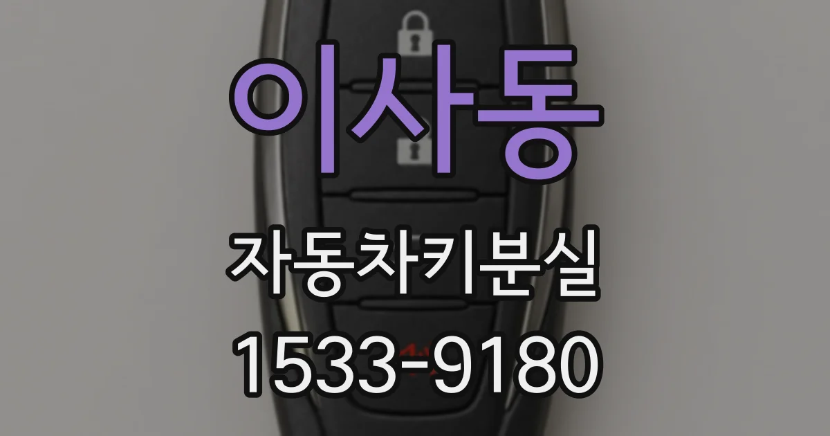 이사동 자동차키분실