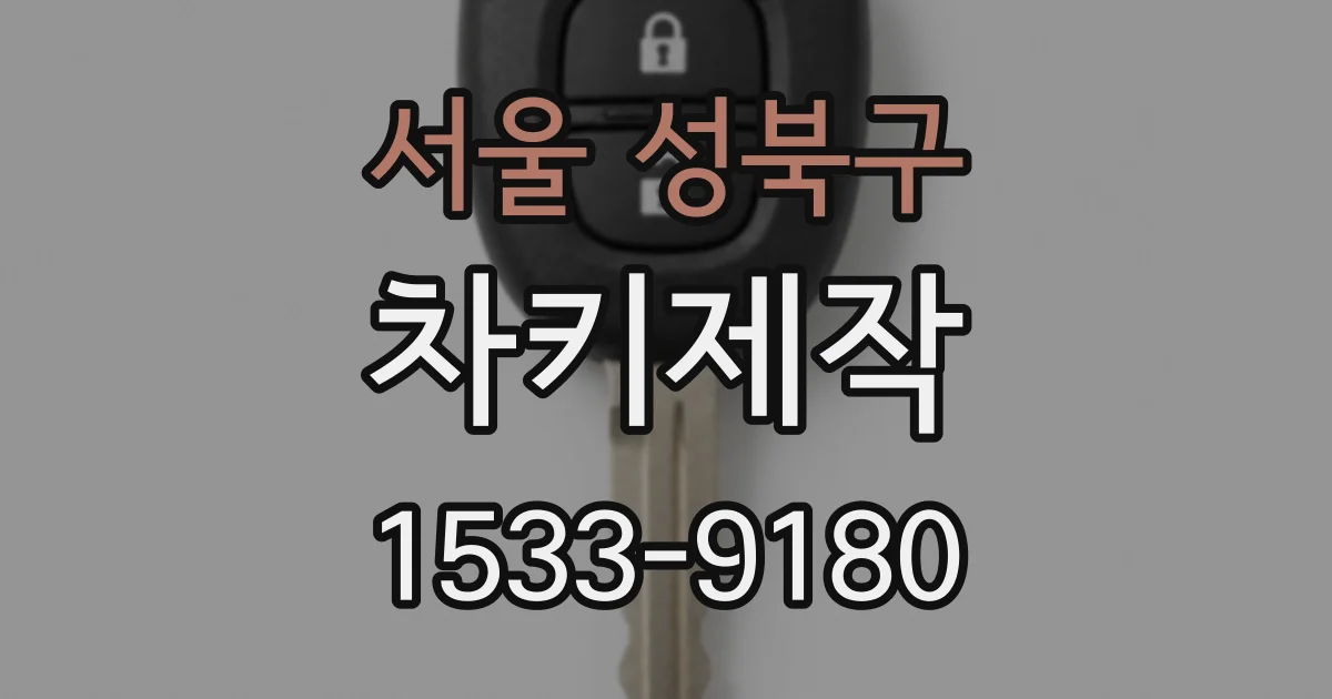 서울 성북구 차키제작