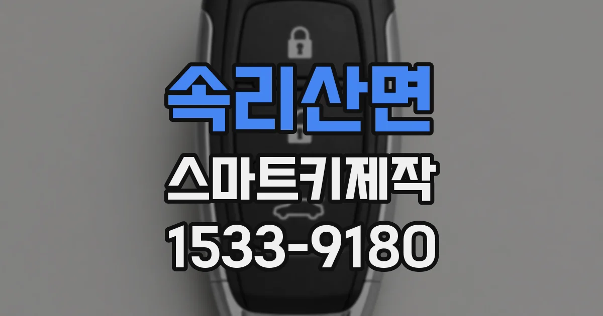 속리산면 스마트키제작