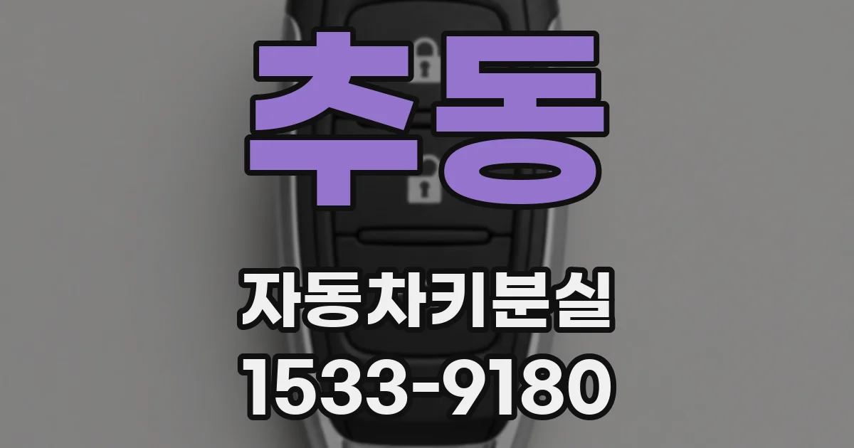 추동 자동차키분실