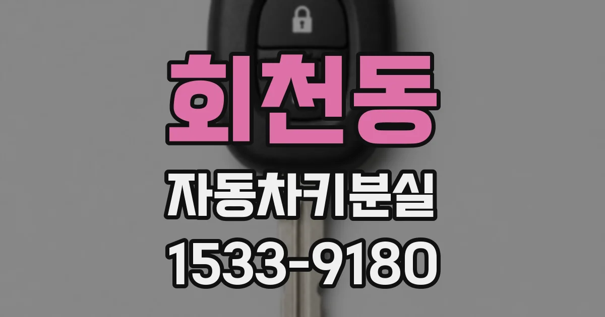 회천동 자동차키분실
