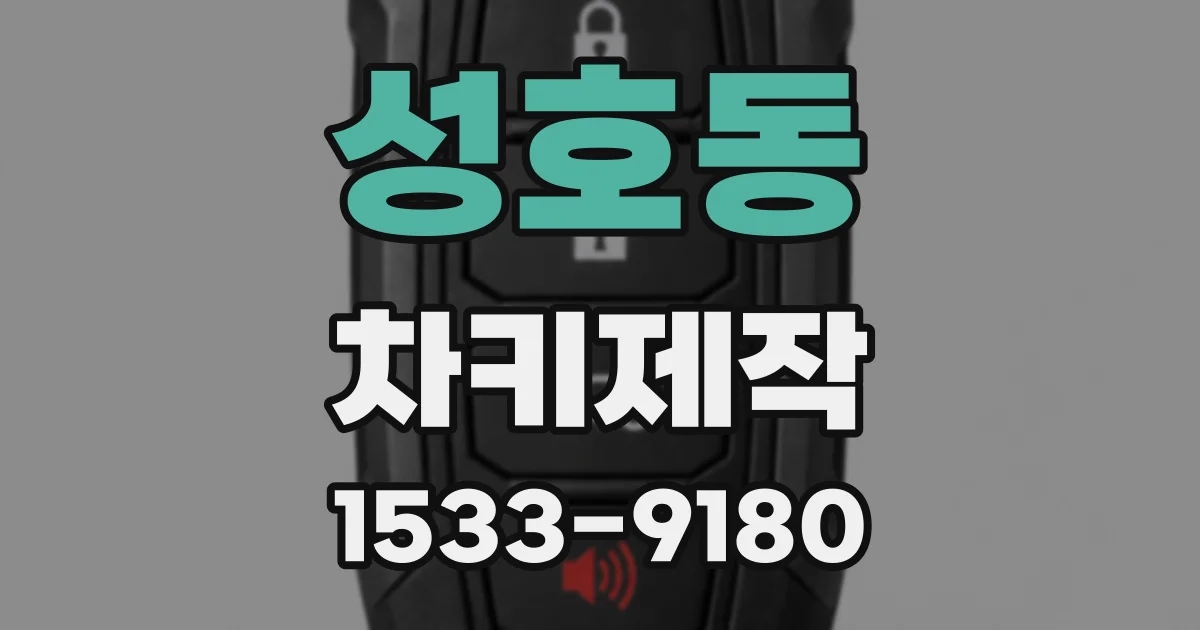 성호동 차키제작