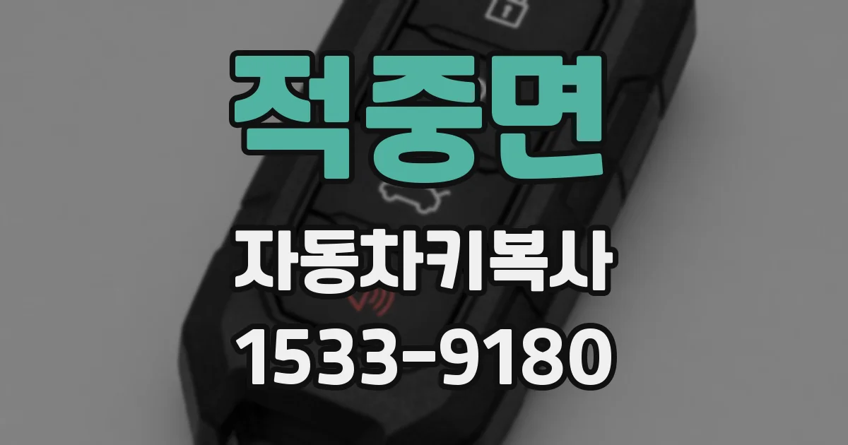 적중면 자동차키복사