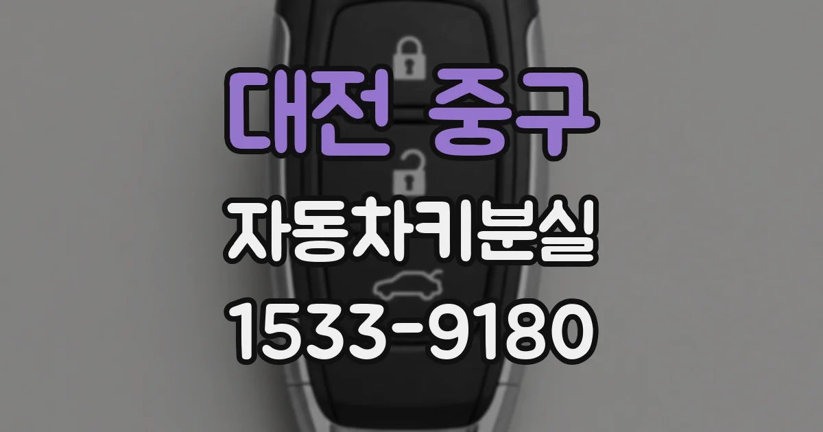 대전 중구 자동차키분실