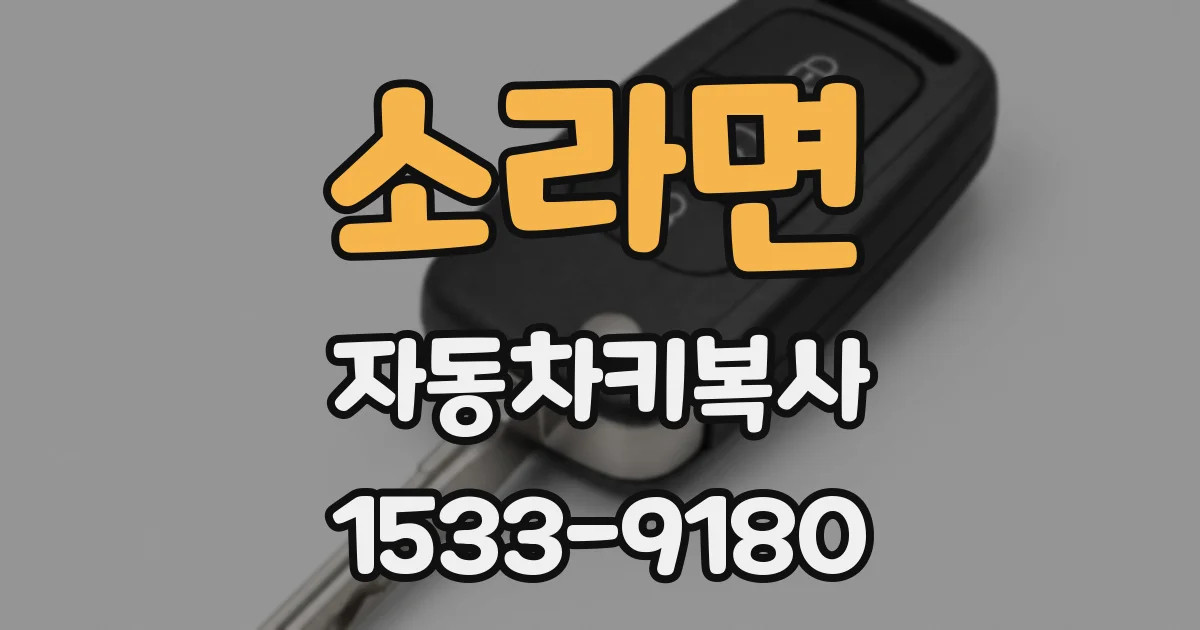 소라면 자동차키복사